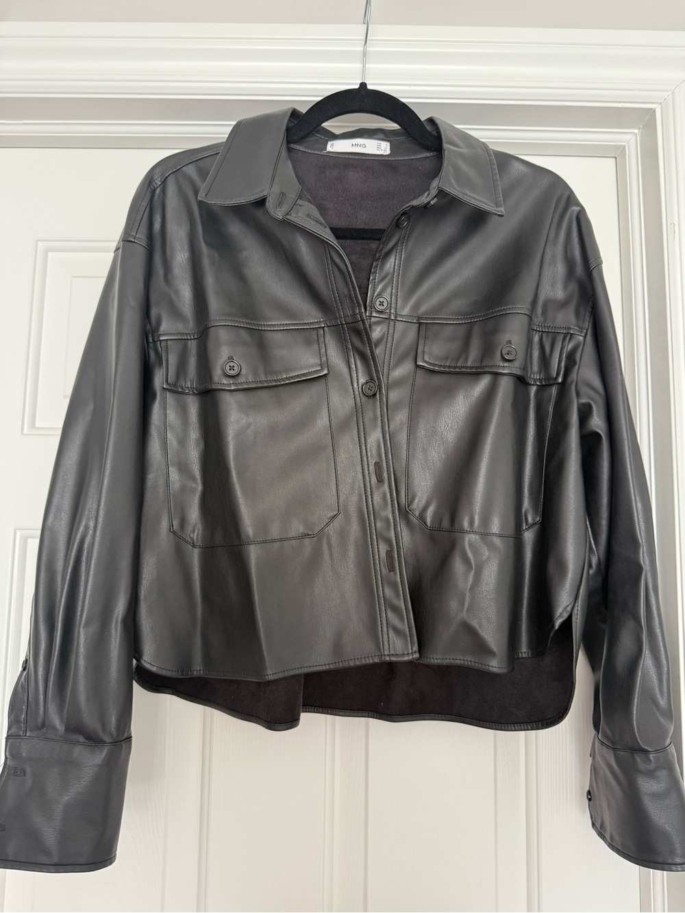 Mango (MNG) vegan leather jacket size 4